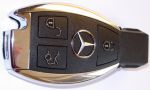 Оригинальный ключ для Mercedes “хром” США 315Mhz и Европа 433Mhz 